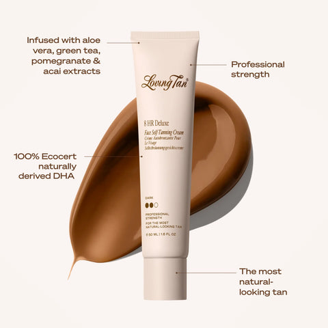 8 HR Deluxe Face Self-Tanning Cream Dark