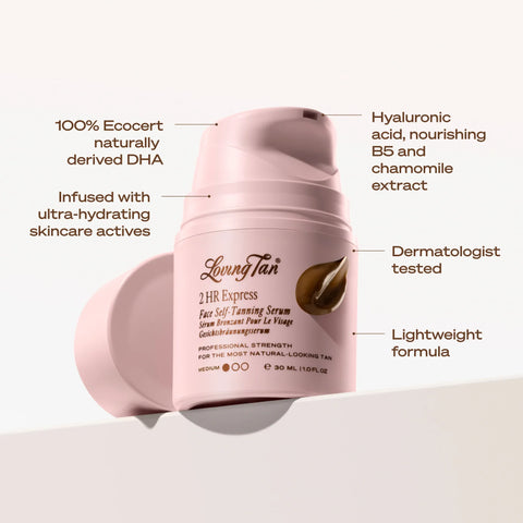 2 HR Express Face Self-Tanning Serum Medium