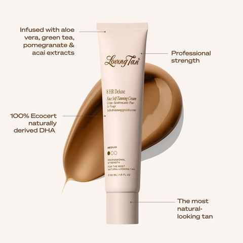 8 HR Deluxe Face Self-Tanning Cream Medium